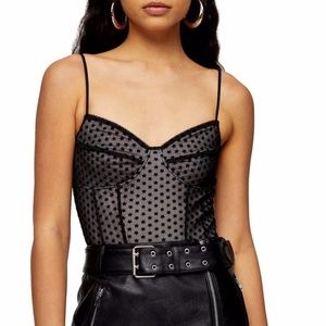 TOPSHOP star mesh bodysuit xs/s